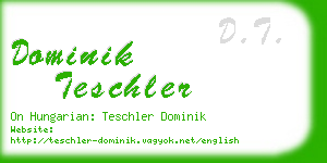 dominik teschler business card